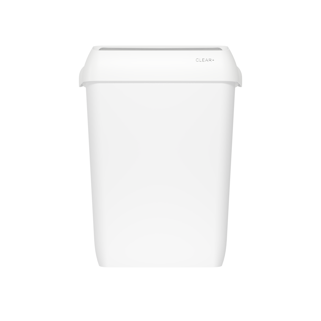 Kosz na śmieci Clear+ 23l biały