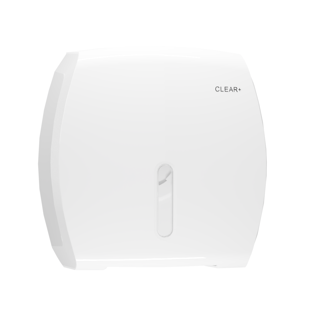 Podajnik papieru toaletowego Jumbo Clear+ biały