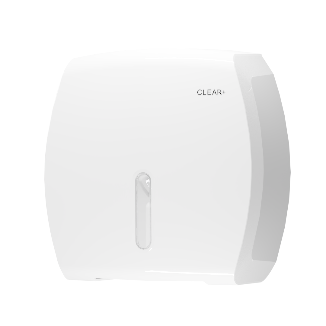 Podajnik papieru toaletowego Jumbo Clear+ biały