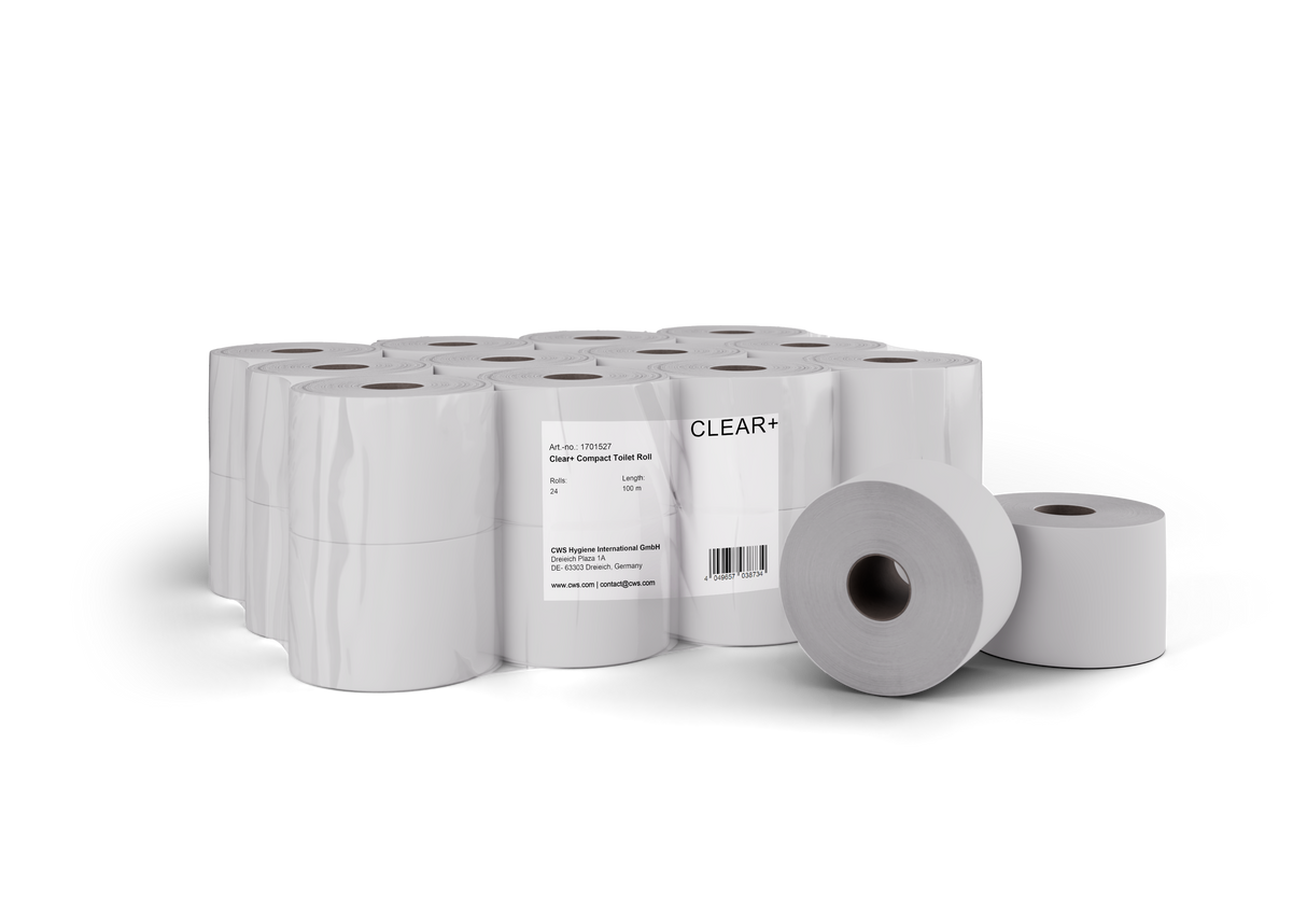 Papier toaletowy kompaktowy Clear+ 2-warstwowy 100 m