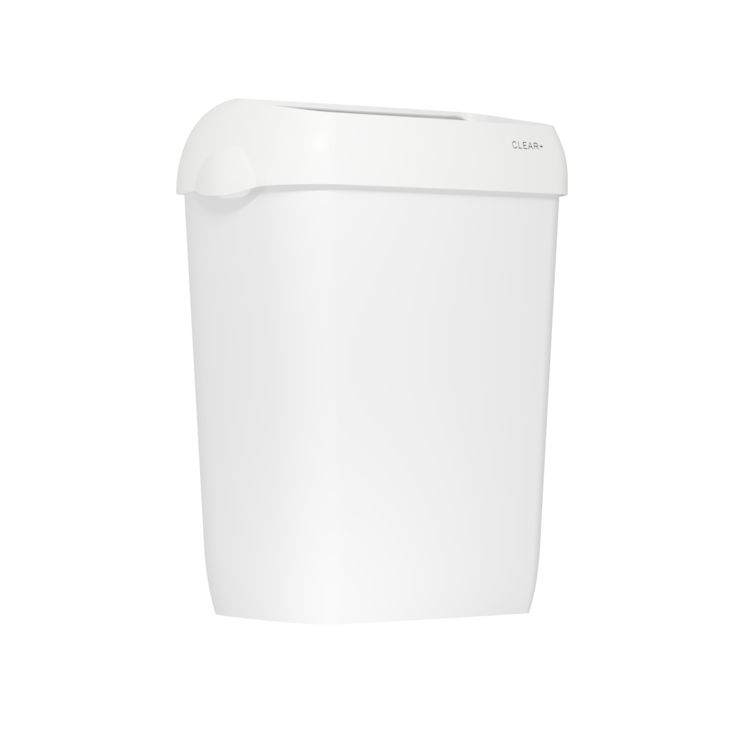 Kosz na śmieci Clear+ 23l biały