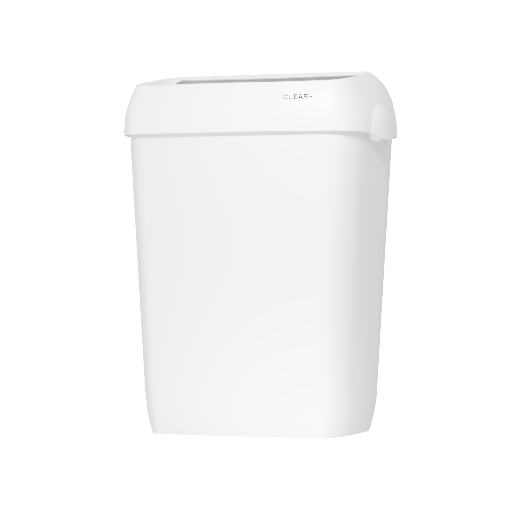 Kosz na śmieci Clear+ 23l biały