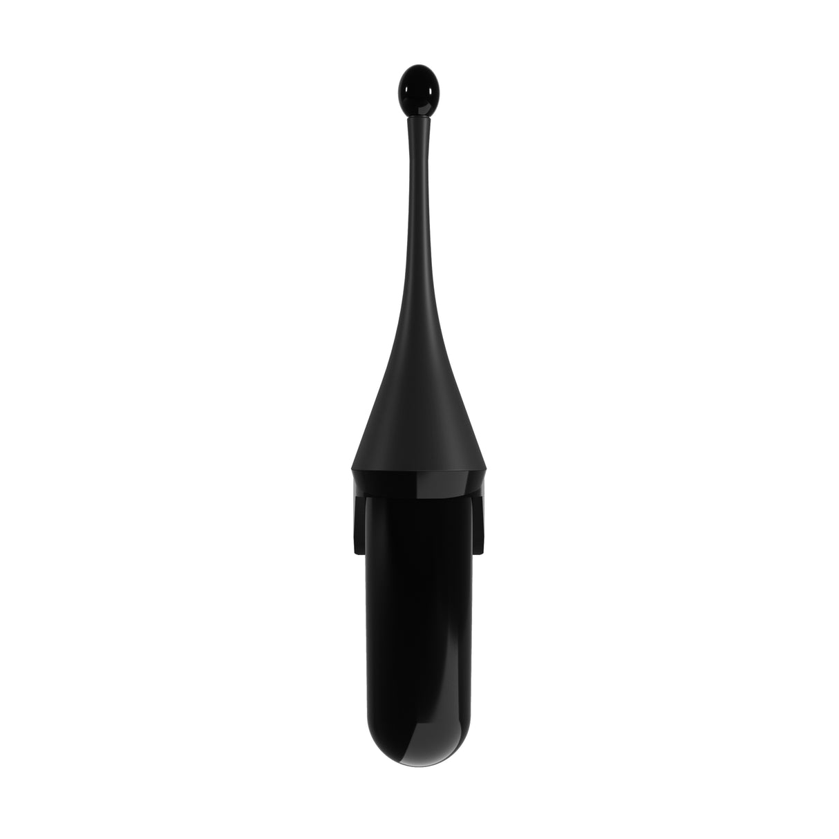 Szczotka do toalety z pojemnikiem Clear+ EcoBlack mocowana do ściany czarna