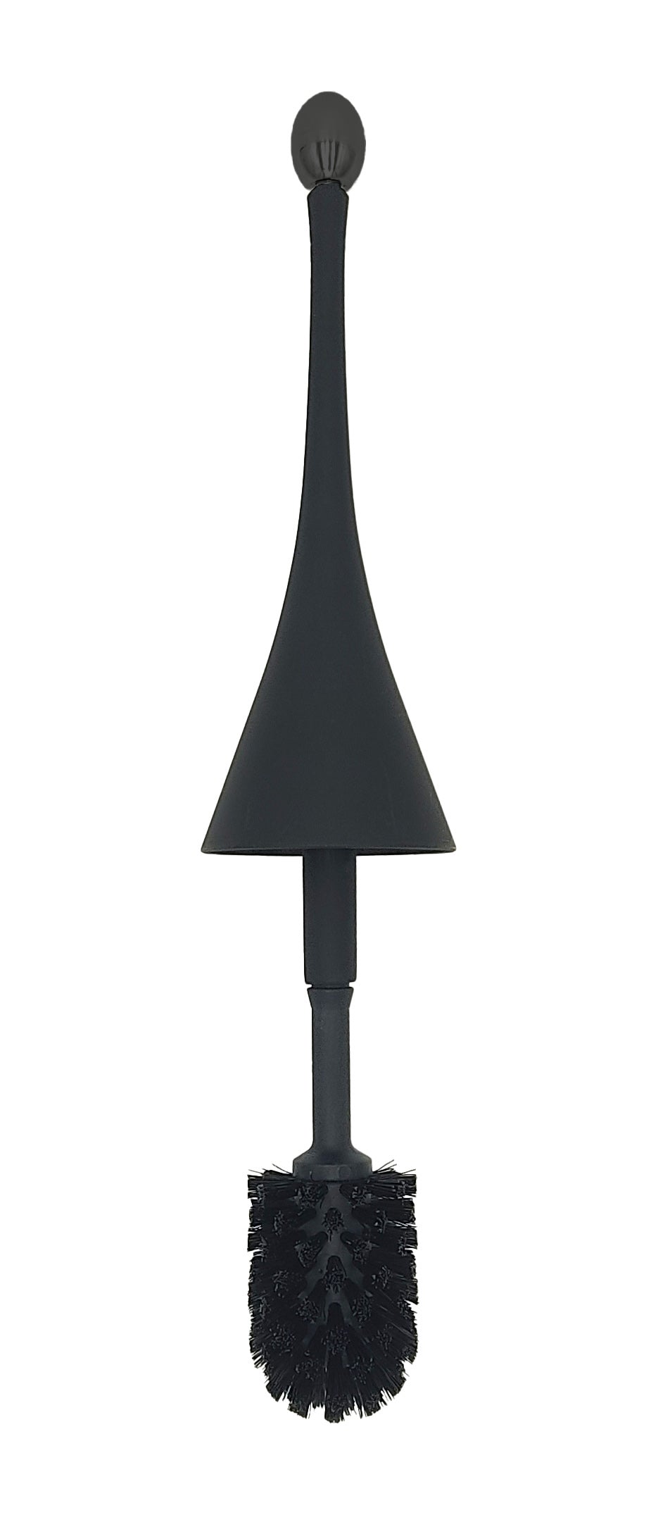 Szczotka do toalety z pojemnikiem Clear+ EcoBlack mocowana do ściany czarna