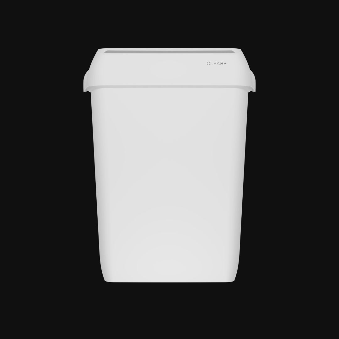 Kosz na śmieci Clear+ 43l biały